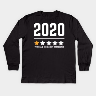 2020 One Star Very Bad Would Not Recommend Kids Long Sleeve T-Shirt